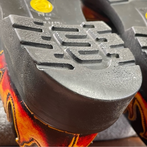 Tred Air Leather Flames Low Shoes Men’s Sz 8 Lace Up Black TredAir England - Picture 14 of 16